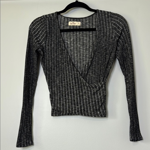 Hollister Ribbed Wrap Top - Picture 1 of 6